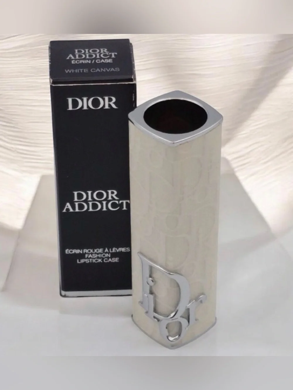 Dior Addict Fashion Lipstick Case White Canvas Brand New